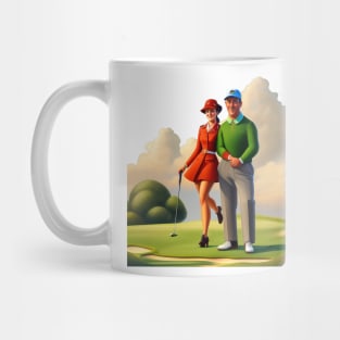 Golf Player And Caddie Mug